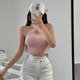 thumbnail image 1 of Camiseta De Mujer Con Tirantes Ajustados Sexy De Exposición Ombligopangjing, 1 of 4