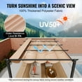 thumbnail image 2 of KFFKFF 12'x16' Aluminum Patio Pergola with a Retractable Sun Shade, Ideal for Gardens, Decks, and Backyards - Beige, 2 of 9