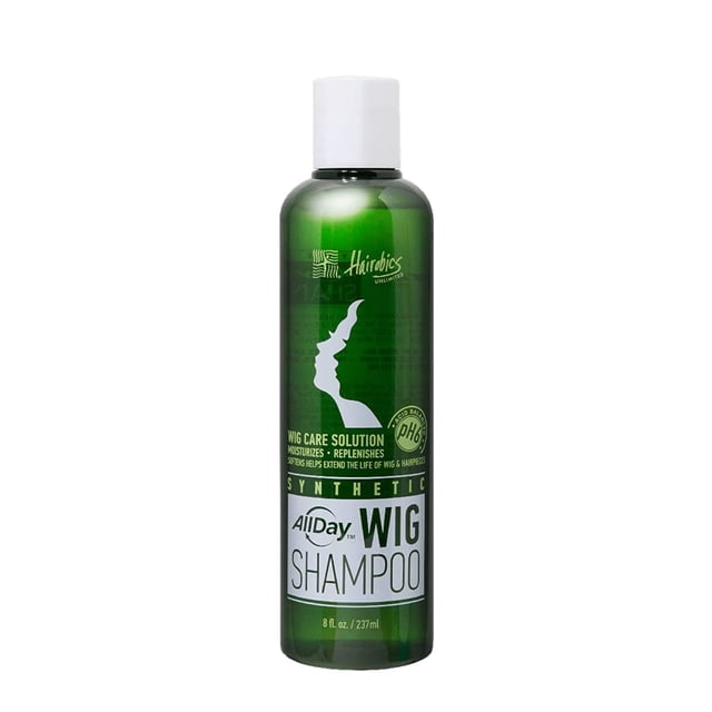 Champú para peluca sintética AllDay Locks | Revitaliza y Refresca | Limpia y prolonga la vida útil de pelucas y postizos | Aroma de uva suave y fresco | 8 onzas