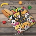 thumbnail image 6 of Naloa Cute Cat Cartoon Tote Bag for Women, Foldable Tote Bag With Zipper, Large Shoulder Bag, Top Handle Handbag for Travel, Work, Shopping, 6 of 9