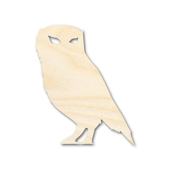 Unfinished Wood Spooky Owl Shape 5" / 1/2"
