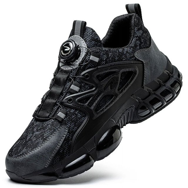 New Rotating Button Work Sneakers Safety Shoes Men Steel Toe Shoes Work Protective Men Boots Indestructible Shoes Puncture-Proof