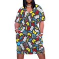 thumbnail image 1 of Tantos libros... Vestido holgado con bolsillos Vestido de noche Vestido de mujer, 1 of 7