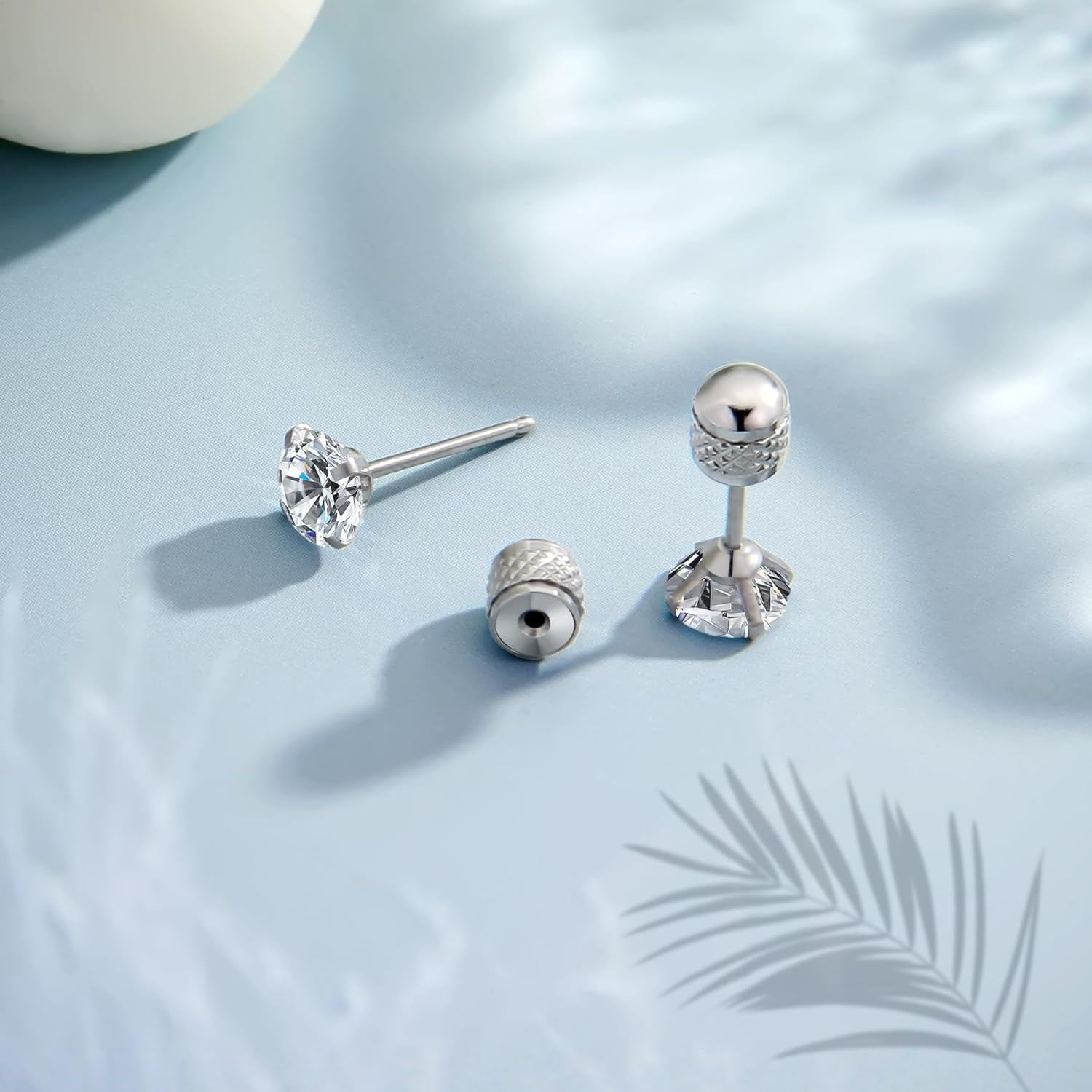 Surgical Steel Earrings Fansilver 20G Hypoallergenic Stud Earrings