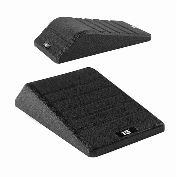 2PC Squat Wedge Block Non Slip Professional Ramp Slant Board for Squats Calf Raise Block Yoga Wedge Equipment Black