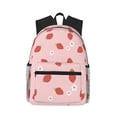 thumbnail image 1 of Disketp Hand Drawn Strawberry Mochila Ligera Clásica con Múltiples Bolsillos, Mochila Casual para Hombre y Mujer, Ideal para Escuela, Trabajo y Viajes, 1 of 6