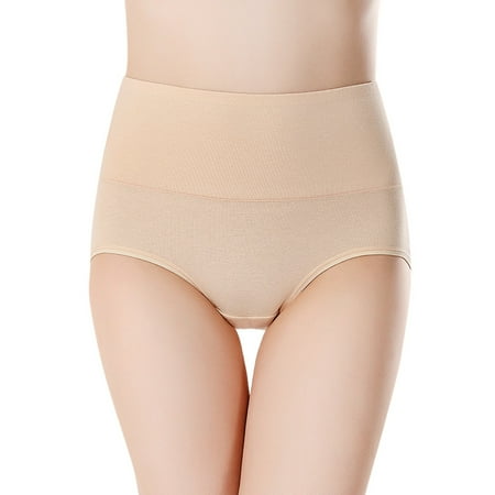 Beige Large Women High Waist Tummy Plus Size Bustier Lingerie for Women Control Panties Underwear Shapewear Panties Lingerie Brief Panties