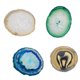 thumbnail image 1 of 4 piezas de rebanadas de natural pulida irregular forma forma forma / ovalada cristal colgante suministro de bricolaje Soledad Rebanadas de Ágata Colgante, 1 of 10