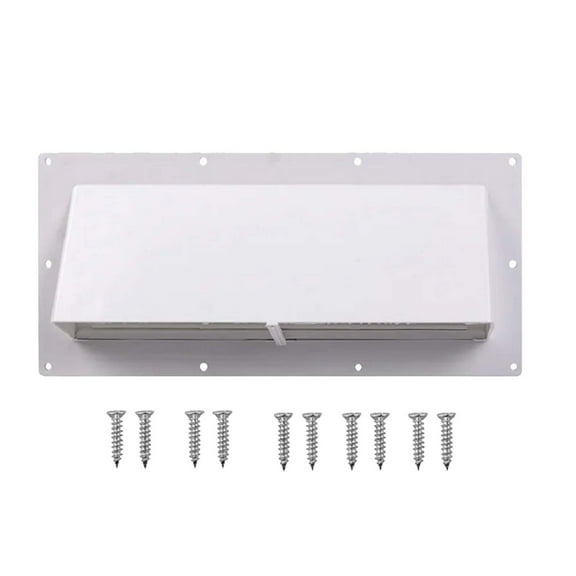 Range Hood Vent Cover with 10 Screws Direct Replaces Spare Parts Exterior Durable RV Accessories RV Exhaust Vent Cover for Trailer white