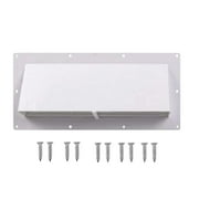 Extractor Hood Vent Cover, RV Accessories, Assembly, Exterior Damper Replacement white