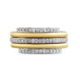 thumbnail image 2 of Brilliance Fine Jewelry 14KT Gold-Plated Sterling Silver 3/8ct Lab Grown Diamond Stack Ring, 2 of 3