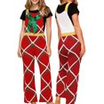 thumbnail image 4 of Gupgi Christmas Jumpsuits for Women Overalls Spaghetti Strap Striped Plaid Loose Romper, 4 of 9