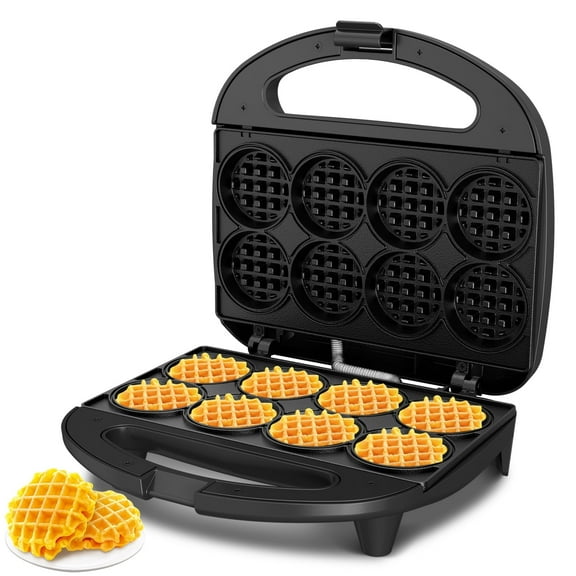 Mini Waffle Maker for Kids, Make Bite-Sized 8 * 2" Tiny Waffles, Great for Breakfast, Snacks, Desserts and More