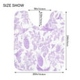 thumbnail image 5 of 2 Piece Soft Bathroom Rug Set Lilac Floral Motifs Bath Mat and U-Shaped Toilet Contour Rug (16"x24"+20"x24"), 5 of 9