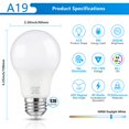 thumbnail image 2 of Bombillas LED Maylaywood A19, 9 W, 5000 K, 850 lm, E26, paquete de 4, 2 of 9