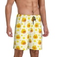 thumbnail image 2 of Vsdgher Ducky Cartoon Print Men's Pajama Shorts Lounge Bottoms Sleep Shorts Elastic Waist Lightweight PJ Shorts with Pockets-XX-Large, 2 of 6