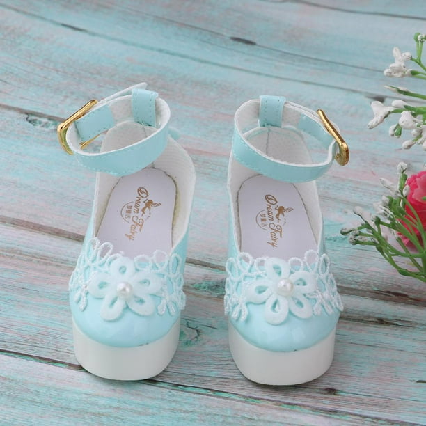 Zapatos de muñeca de tacón alto CUTICAT para muñecas 1/3 Lolita de 60 cm Azul