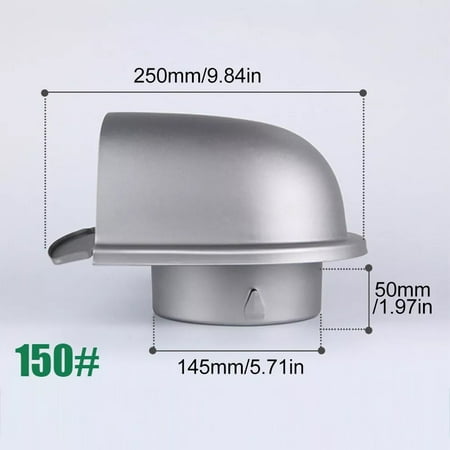

1pc Stainless Steel Vent Exhaust Cap Ducting Air Ventilation Grille Cover Outlet