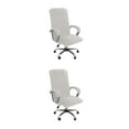 thumbnail image 2 of Funda para silla Bewildely 3 piezas oficina decoración embellecedora color Blanco crema SG, 2 of 6