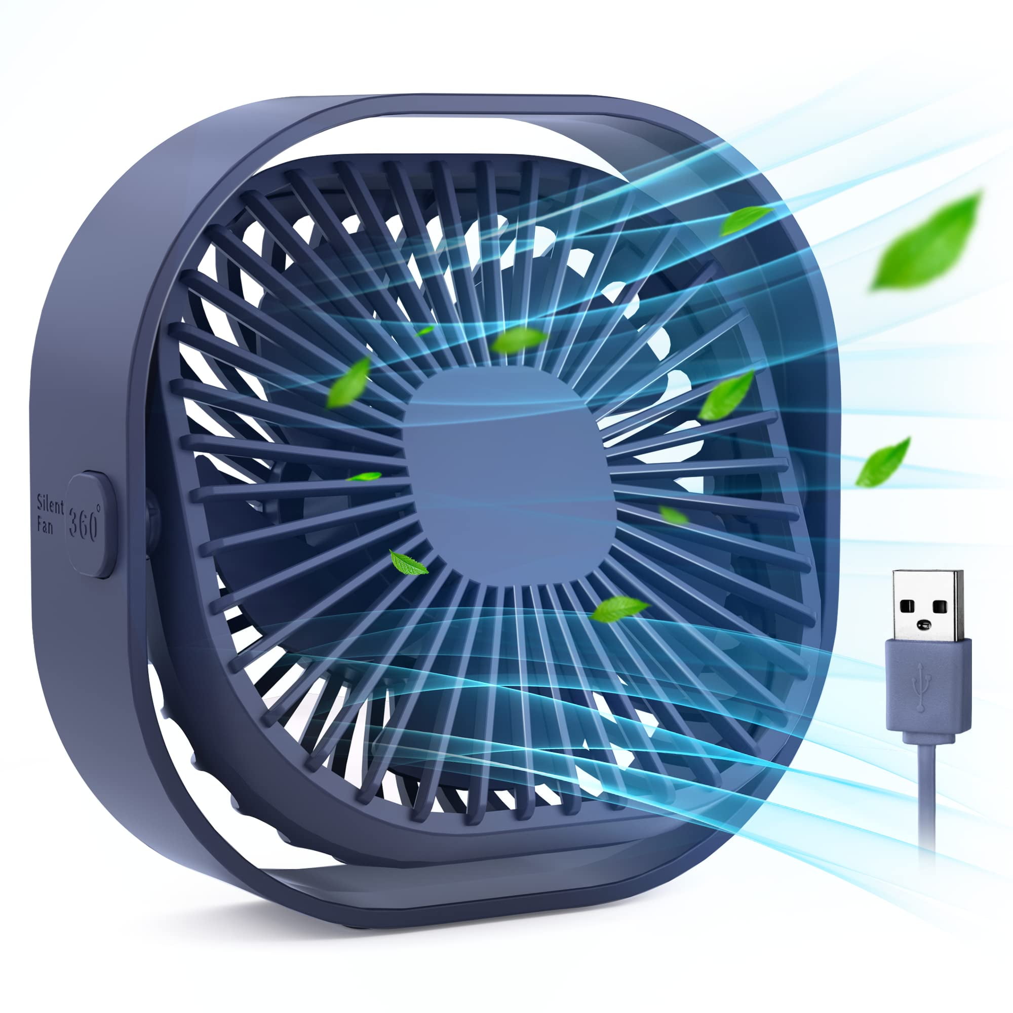 Desk Small USB Table Fan, Mini Portable Table Fan, 4" Desktop Fan 3