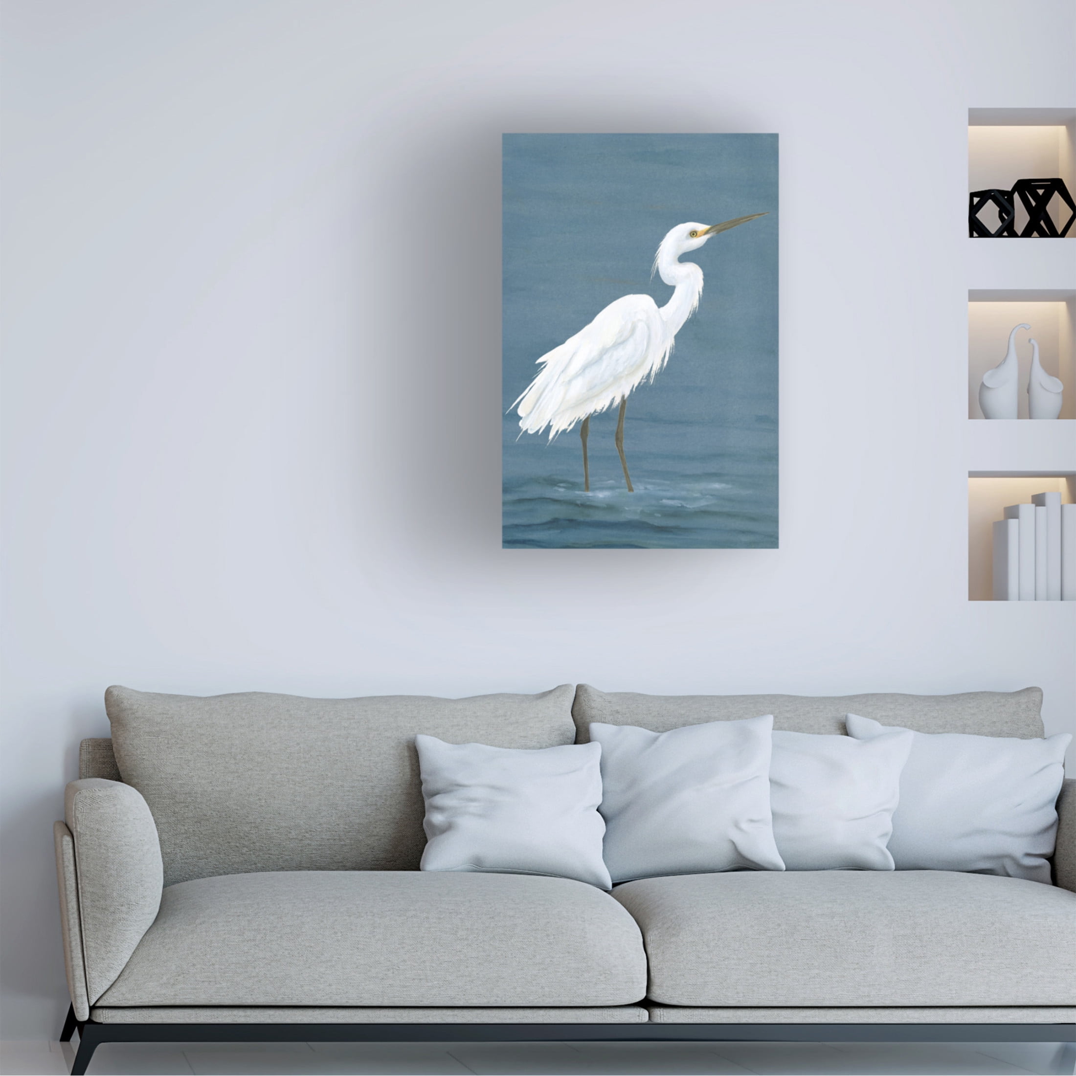Trademark Fine Art Michael Willett  Wading Egret I Canvas Wall Art