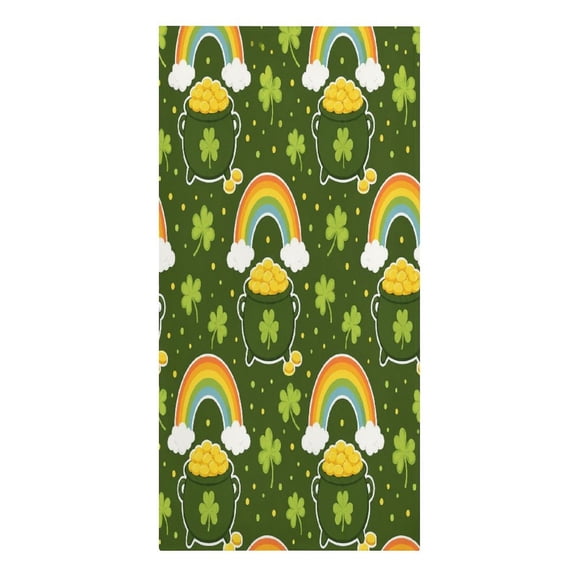 RKSupls Rainbow Pot Of Gold Pattern Microfiber Beach Towel Absorbent Compact Towels for Swimming Pool Beach Travel Things for Vacation Essentials Adult Gift,61.4×30.3Inch