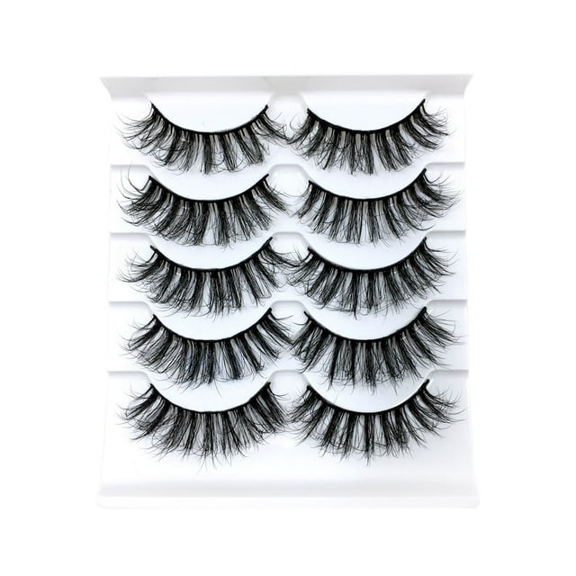 Pestañas con volumen y ligeras, pares, estilo visón, multipack de pestañas, 10 pares de pestañas postizas de visón, pestañas dramáticas de visón, 8D