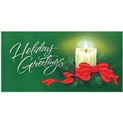 Holiday Card Money Holder (3.5x6.5) by Fravessi |Envelope For Money, Cash, Checks, Gifts | 10 Pack (Candle and Holly)