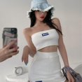 thumbnail image 2 of Haut Court Sans Manches d'Été pour Femmes, Short Tube, Maillot de Bain, Bikini, 2 of 6