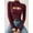 Burgundy, variant on MOYIKO Cutout Front Mock Turtle Neck Long Sleeve Shirts for Women Fitted Tops Tees,Size Large