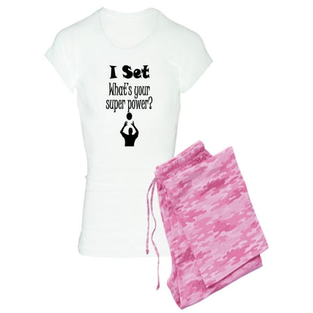 

CafePress - I Set (Volleyball) What S Your Super Power Pajama - Women s Light Pajamas