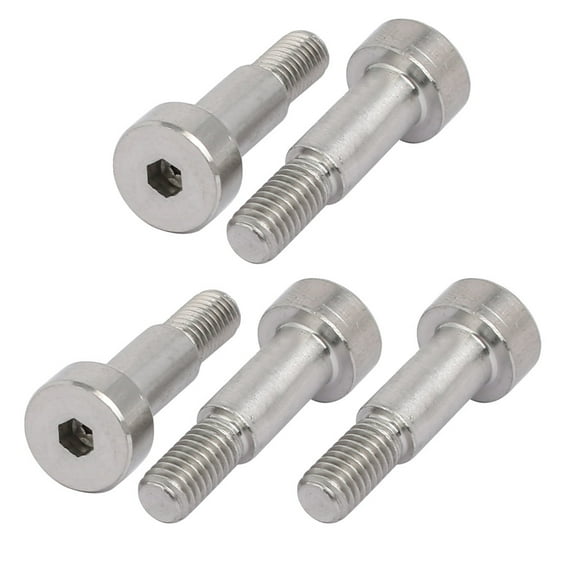 Unique Bargains 5pcs Hex Socket Shoulder Bolt 6mm Shoulder Dia 12mm Shoulder Length M5 Thread