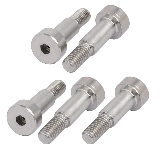 Unique Bargains 5pcs Hex Socket Shoulder Bolt 6mm Shoulder Dia 12mm Shoulder Length M5 Thread