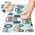 thumbnail image 2 of Luxury Bathroom Rug 39"x20" Non Slip Bedroom Mat Plush Shaggy Soft Absorbent Bath Rugs Washable Carpet for Kitchen Shower and Tub Monster Truck Cartoon Blue, 2 of 6