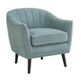 thumbnail image 6 of Weston Home Rhyl Mid-Century Modern Channel-Tufted Accent Chair, Blue, 6 of 8