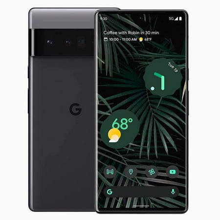 Google Pixel 6 Pro Single-SIM + Esim 128GB ROM + 12GB RAM (GSM | CDMA) Factory Unlocked 5G Smartphone (Stormy Black) - International Version