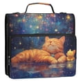 thumbnail image 2 of DIXRUYEE Zipper BinderTrapper of keeper Documents Organized Design Dreamy Night with Cozy Kittens Printed, 2 of 8