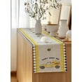 thumbnail image 5 of Table Runner 70 Inches Long for Kitchen Dining, Yellow Truck Dresser Scarf Farmhouse, Dining Table Decorations for Wedding/Parties, Spring Bees Honey Daisy Black Buffalo Plaid 13 x 70 In, 5 of 8