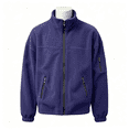 thumbnail image 2 of GUZOM Mens Full Zip Fleece Jacket,Loose Fit Stand Collar with Zipper Pockets,Purple,Size M, 2 of 7