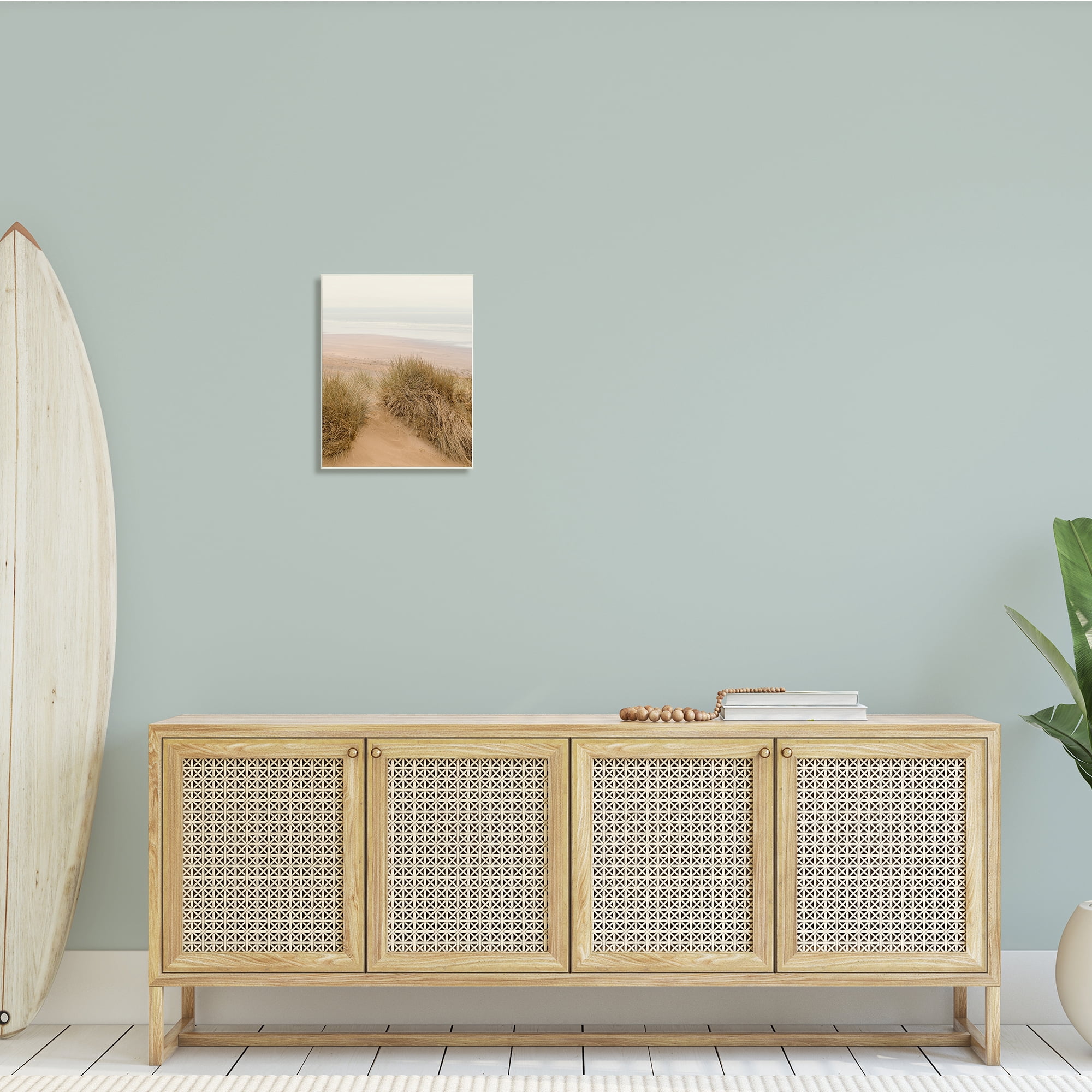 Stupell Indtries Sun Bleached Beach Coast Tall Grass Sand Dunes,13 x 19,Design by Ian Winstanley