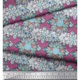 thumbnail image 3 of Soimoi Poly Georgette Fabric Artistic Flower & Geometric Decor Fabric Printed Yard 42 Inch Wide, 3 of 5