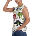 thumbnail image 3 of Bingfone Cute Dinosaurs Pattern Men's Tank Tops Workout Sleeveless Tee Shirts Running Beach Tanks for Men-3X-Large, 3 of 8