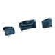 thumbnail image 4 of Muebles en miniatura para casa de muñecas de franela a escala 1/30, sofá doble individual. Azul, 4 of 8