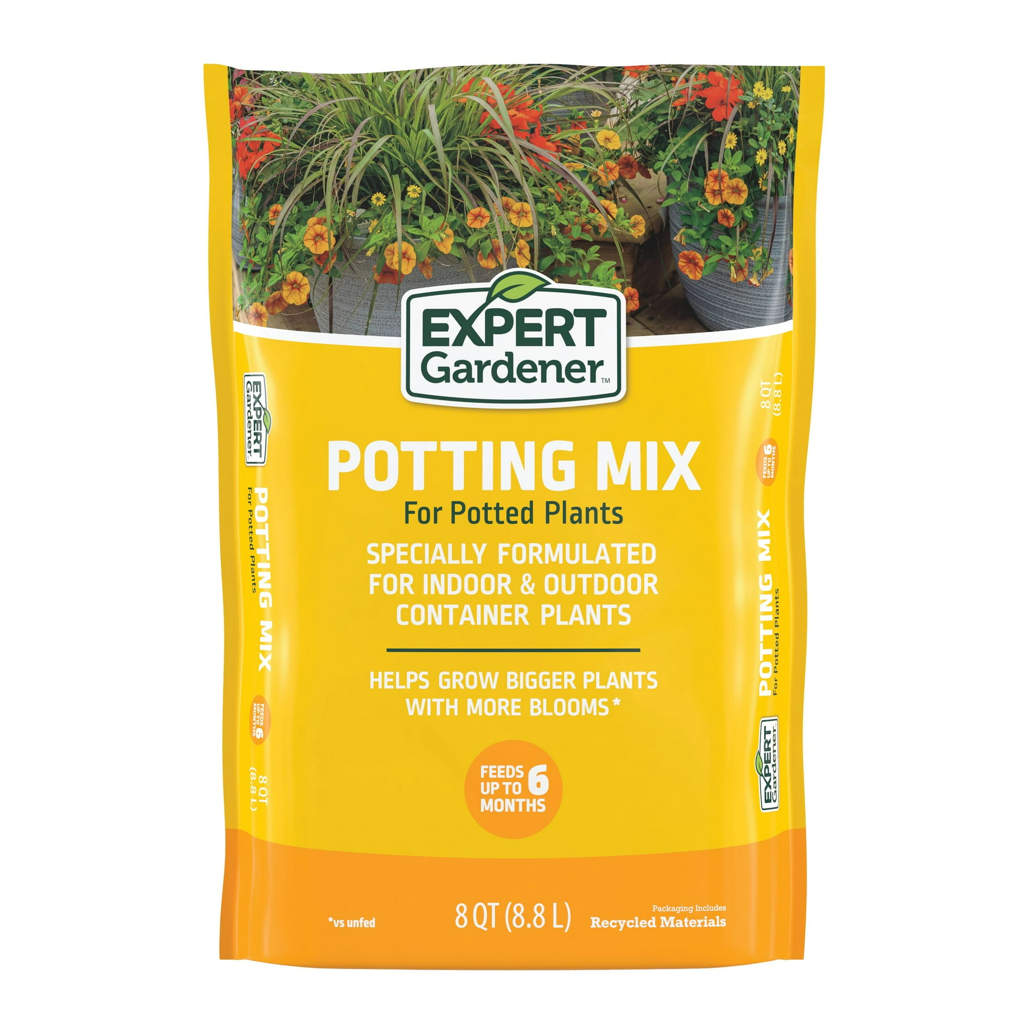 Expert Gardener Potting Mix for Potted Plants, 8 Quart, All-Purpose Soil