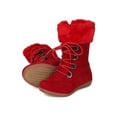 thumbnail image 4 of New Girls Faux Suede Lace Up Faux Fur Cuffed Winter Boot - 18068 By Jelly Beans, 4 of 5