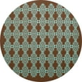 thumbnail image 1 of Ahgly Company Indoor Round Abstract Turquoise Blue Contemporary Area Rugs, 7' Round, 1 of 4