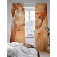 thumbnail image 3 of Sheer Curtains 96 Inches Long 2 Panels Set for Living Room, Marble Burnt Orange Semi Sheer Curtains for Windows, Modern Abstract Ink Painting Luxury Voile Window Treatments Rod Pocket Curtain, 3 of 7