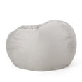 thumbnail image 4 of GDF Studio Lynnex Modern Microfiber 5 Foot Bean Bag, Light Gray, 4 of 7
