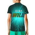 thumbnail image 6 of Ben Azelart Stay Wild Kids T-Shirt 3d Printed Graphic T-Shirts Boys And Girls Short Sleeve Shirts For Youth Kids X-Small, 6 of 7