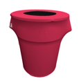 thumbnail image 1 of SpandexCover55G-FuchsiaX49 Stretch Spandex Trash Can Cover 55 gal Round, Fuchsia, 1 of 1
